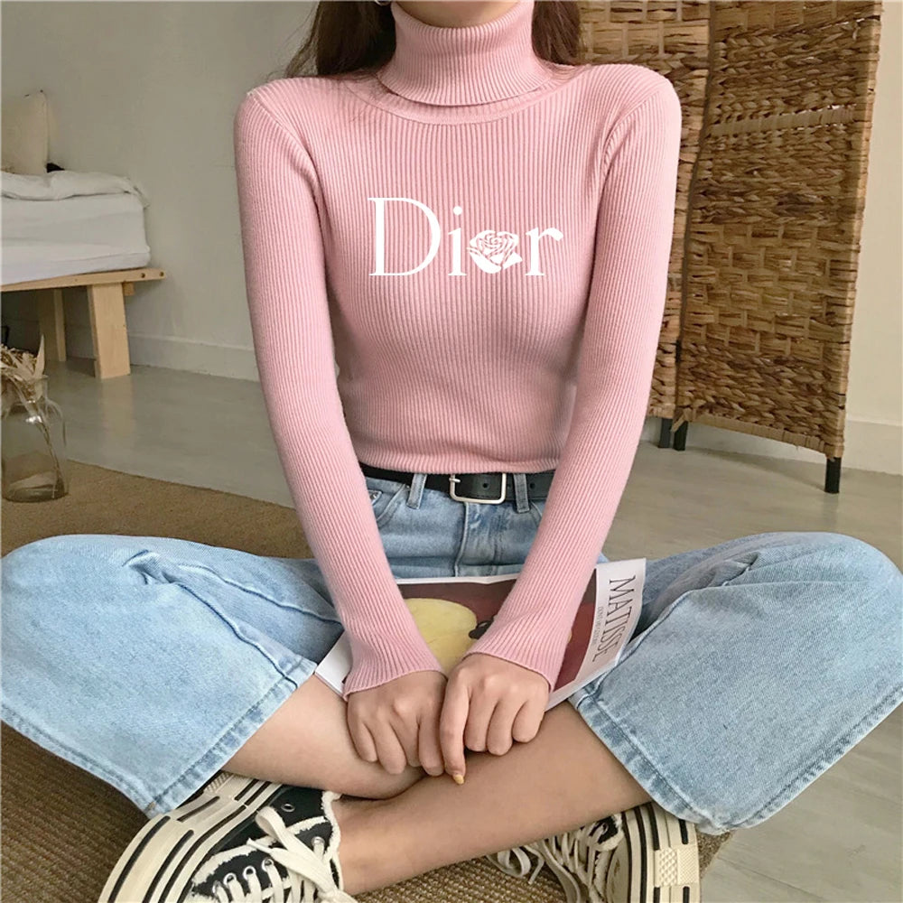 Nouveauté 2025 pull à col roulé pour femme.