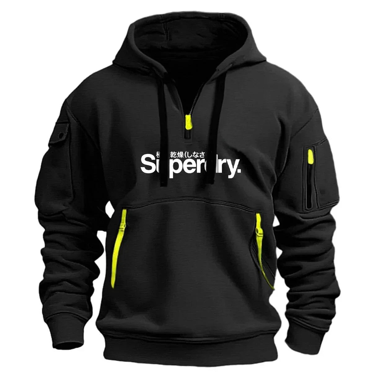 Sweat à capuche pour hommes, vêtements de marque, multi-poches, fermeture éclair, ample, décontracté, taille européenne, mode printemps et automne