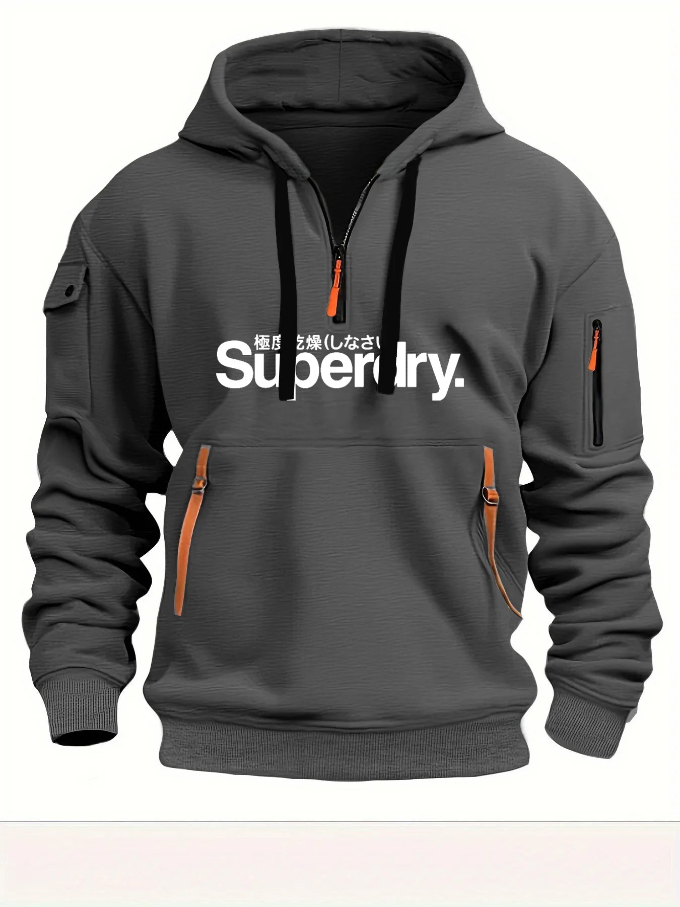 Sweat à capuche pour hommes, vêtements de marque, multi-poches, fermeture éclair, ample, décontracté, taille européenne, mode printemps et automne