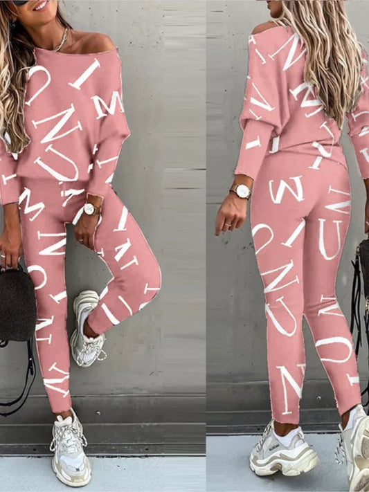 Ensemble 2 pièces pour femmes, haut et pantalon, nouvelle collection 2025