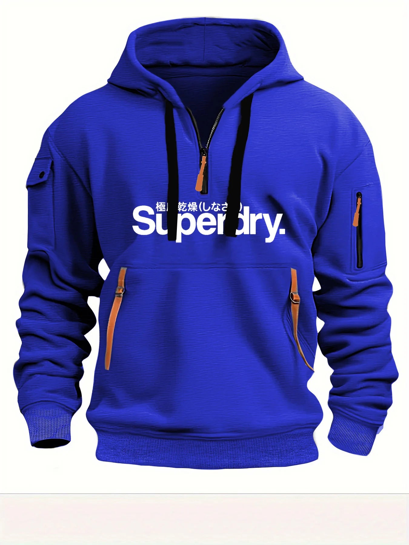 Sweat à capuche pour hommes, vêtements de marque, multi-poches, fermeture éclair, ample, décontracté, taille européenne, mode printemps et automne