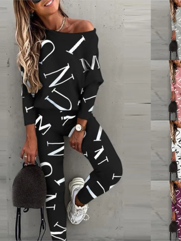 Ensemble 2 pièces pour femmes, haut et pantalon, nouvelle collection 2025