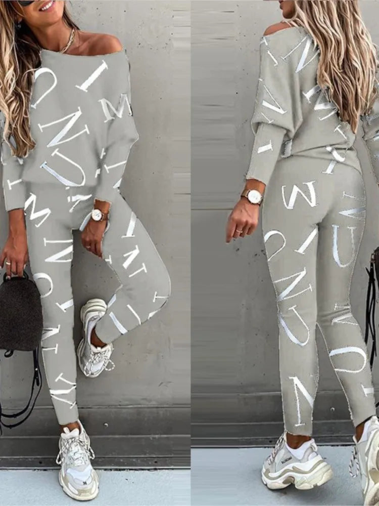 Ensemble 2 pièces pour femmes, haut et pantalon, nouvelle collection 2025