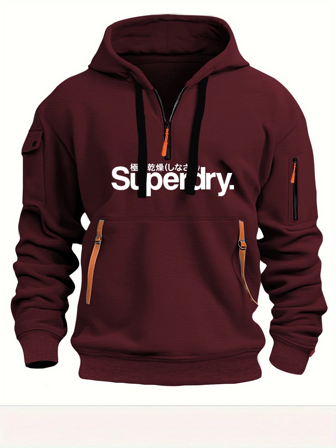 Sweat à capuche pour hommes, vêtements de marque, multi-poches, fermeture éclair, ample, décontracté, taille européenne, mode printemps et automne